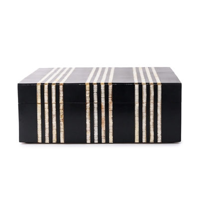 Large Black Resin Box - Black - Black - Imagen 2