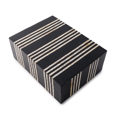 Large Black Resin Box - Black - Black - Imagen 3