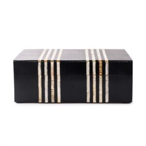 Medium Black Resin Box - Black - Black