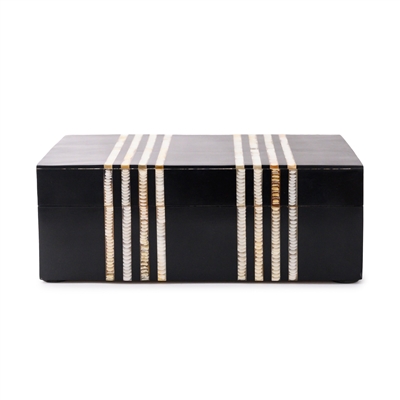 Medium Black Resin Box - Black - Black