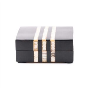 Small Black Resin Box - Black - Black