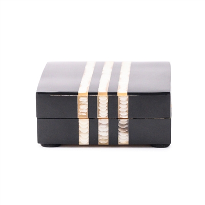 Small Black Resin Box - Black - Black