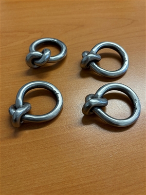 Steel Twisted Napkin Ring 4-Pack with Gift Box - Silver-ST - Silver - Imagen 3