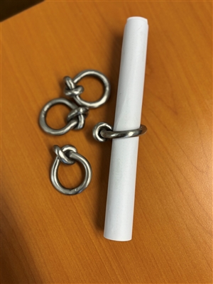 Steel Twisted Napkin Ring 4-Pack with Gift Box - Silver-ST - Silver - Imagen 5