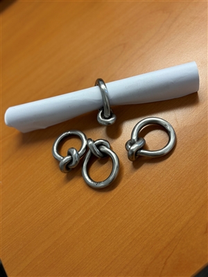 Steel Twisted Napkin Ring 4-Pack with Gift Box - Silver-ST - Silver - Imagen 6