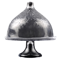 Set of 2 Glass Footed Cake Plates w/ Dome - A - A
