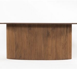 Ovo Dining Table Oval Shape Acacia Wood -ST - Acacia Dark Brown - Acacia Dark Brown