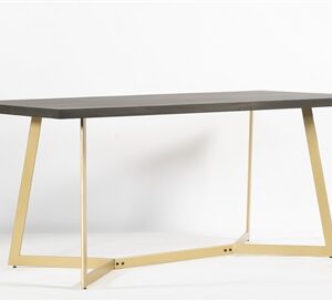 Bristol Dining Table -ST - Mango Dark Grey and - Mango Dark Grey and