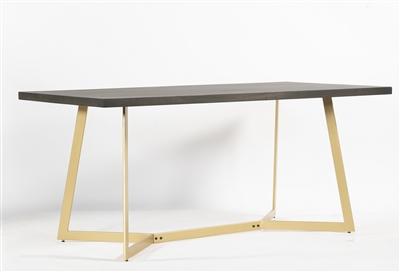 Bristol Dining Table -ST - Mango Dark Grey and - Mango Dark Grey and