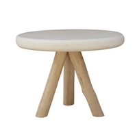 Round 3-Leg Coffee Table 24”Dia -ST - White