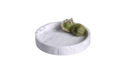 Med. Marble Round 9" Tray LP - WHITE - Imagen 2