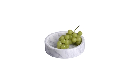 Sm. Marble Round 6" Tray LP - WHITE - Imagen 2