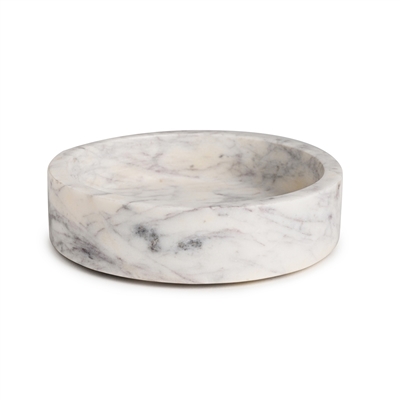 Sm. Marble Round 6" Tray LP - WHITE - Imagen 3