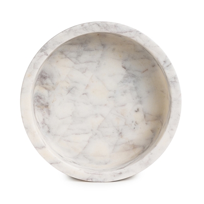 Sm. Marble Round 6" Tray LP - WHITE - Imagen 4