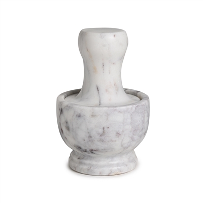 LP White Marble Mushroom Grinder - WHITE ST - WHITE