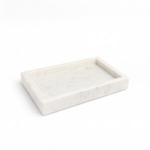 Marble Tank Tray 12x8" Opal White