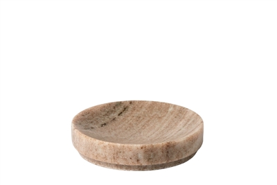 Brown Galaxy Marble Round Flared Key/Soap Dish 5" - Brown