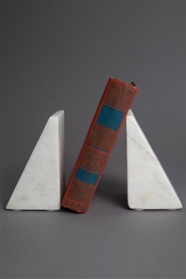 Set of 2 Marble Bookends - White - Imagen 3