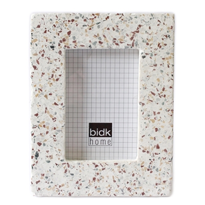 Terrazzo Frame 4" x 6"- ST - White