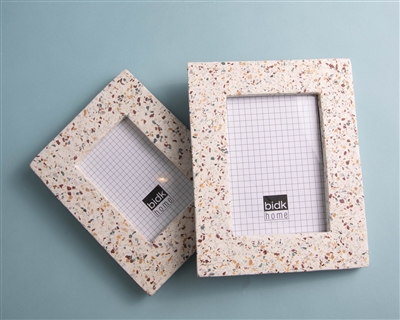 Terrazzo Frame 4" x 6"- ST - White - Imagen 3