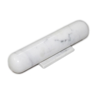 White Marble Rolling Pin w/ Base- A - White