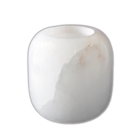 Alabaster Votive 4”Dia- A - White