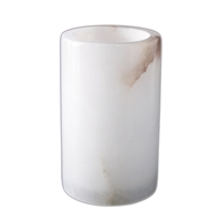 Alabaster Votive 3”Dia -ST - White