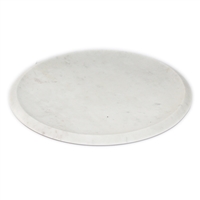 X-Lg. White Marble Round Tray 16”Dia -ST - White