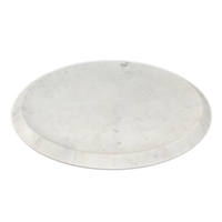Lg. White Marble Round Tray 12”Dia- ST - White
