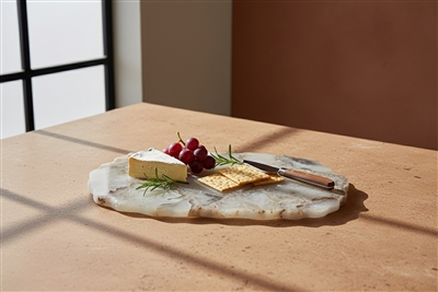Lg. White Agate Organic Platter - White - Imagen 3