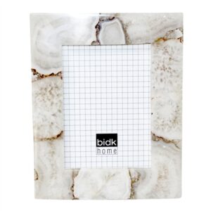 5"x7" White Agate Photo Frame - White
