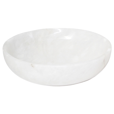 Lg. Alabaster Bowl 12”Dia- A - White
