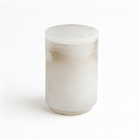 Lg. Alabaster Canister-ST - White