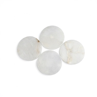 Set of 4 Alabaster Coasters - White