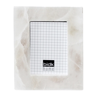 4"x6" Alabaster Photo Frame - White