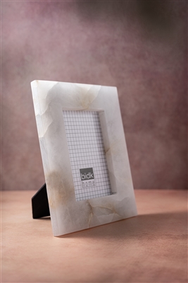 4"x6" Alabaster Photo Frame - White - Imagen 3
