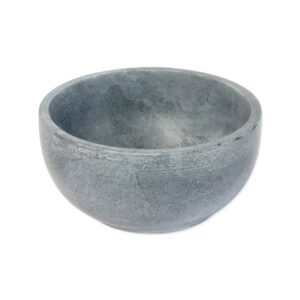 Med. Soapstone Round Bowl 6”Dia-ST - Grey