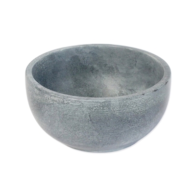 Med. Soapstone Round Bowl 6”Dia-ST - Grey