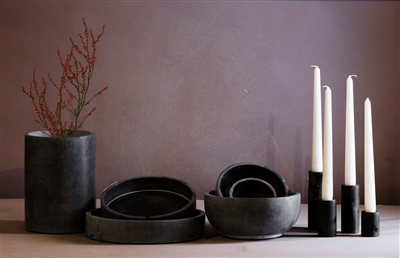 Med. Soapstone Round Bowl 6”Dia-ST - Grey - Imagen 2