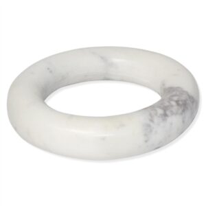 Med. White Marble Round Disc 8”Dia -A - White