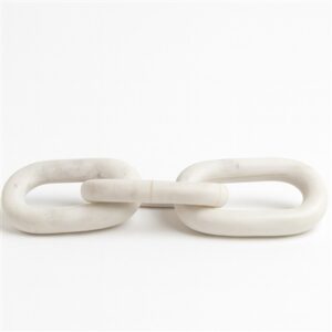White Marble 3 Links Chain - White