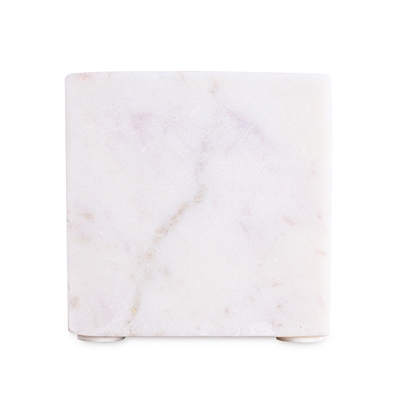 White Marble Napkin/Card Holder - White - Imagen 2