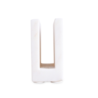 White Marble Napkin/Card Holder - White - Imagen 5