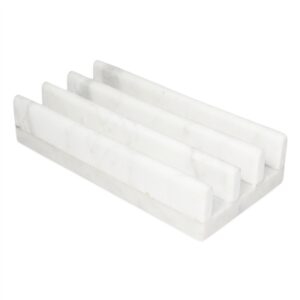 White Marble Chopping/Cheese Board Stand - White