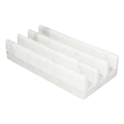 White Marble Chopping/Cheese Board Stand - White