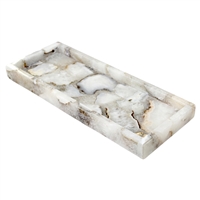 X-Lg. White Agate Tank Tray-ST - White
