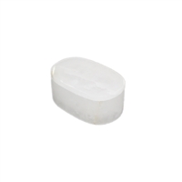 White Alabaster Oval Display Box Sm. 4"x2.5"x1.375" - White