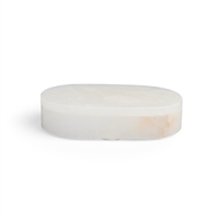 White Alabaster Oval Display Box Med.7"x4"x1.5" - White