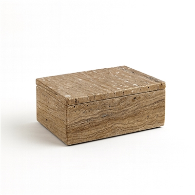 Travertine Rect. Box Lg 7"x5"x3" - Beige - Imagen 6
