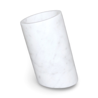 White Marble Wine Cooler - White-ST - White